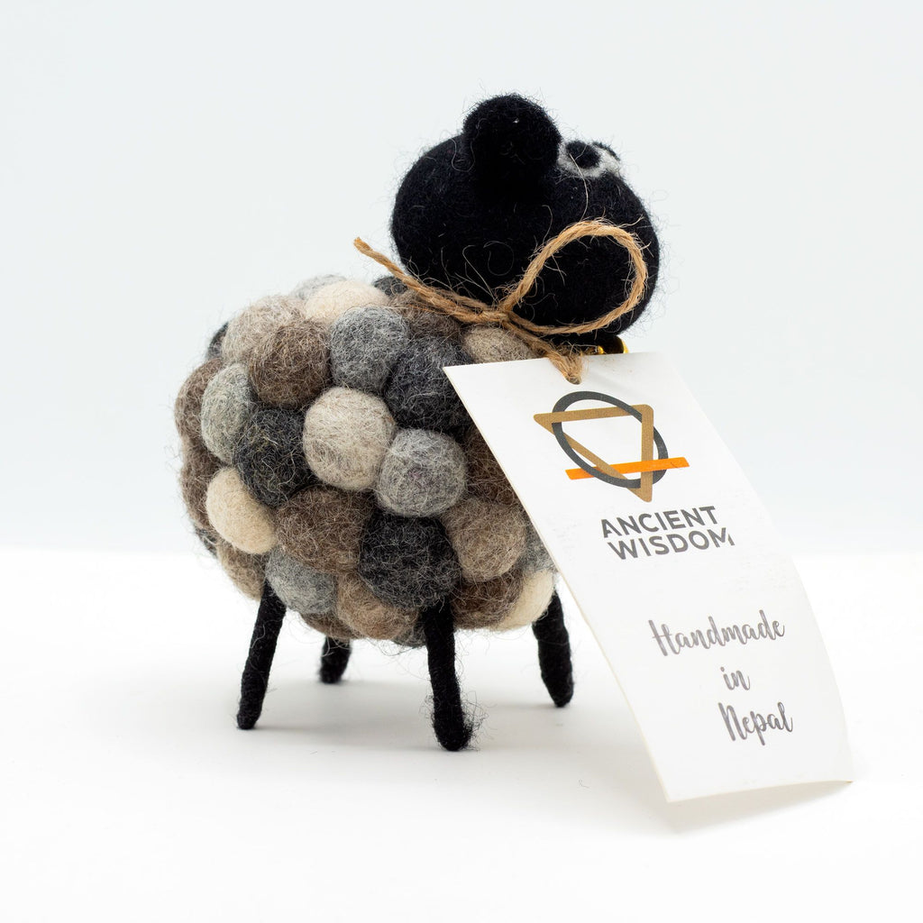 Little Felt Sheep - Multi Greys