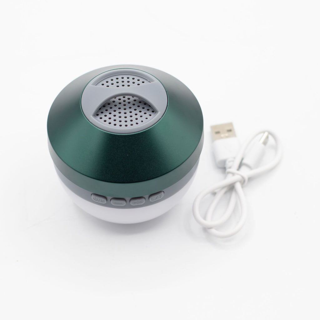 Green Camping Hanging Light and Mini Speaker