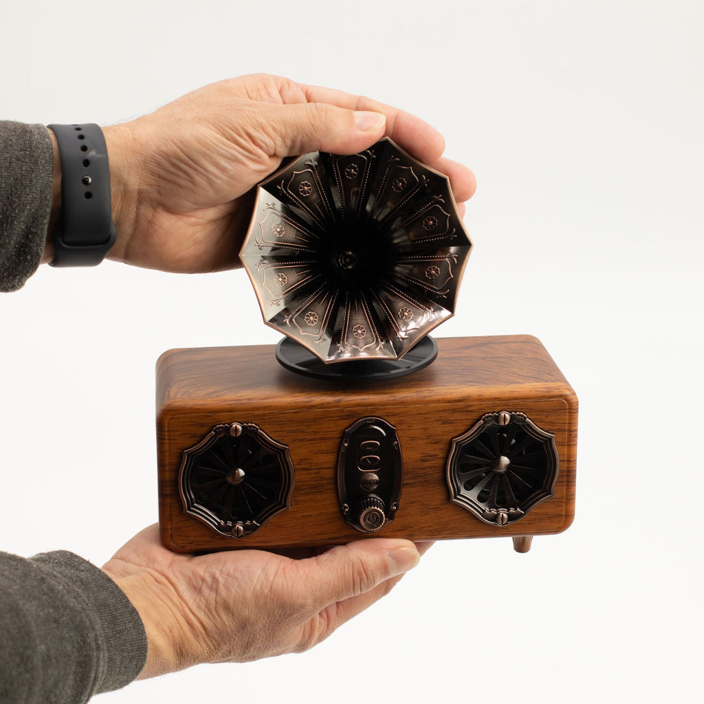 Retro Mini Double Gramophone Speaker - Bluetooth - 5.4 watt x 2