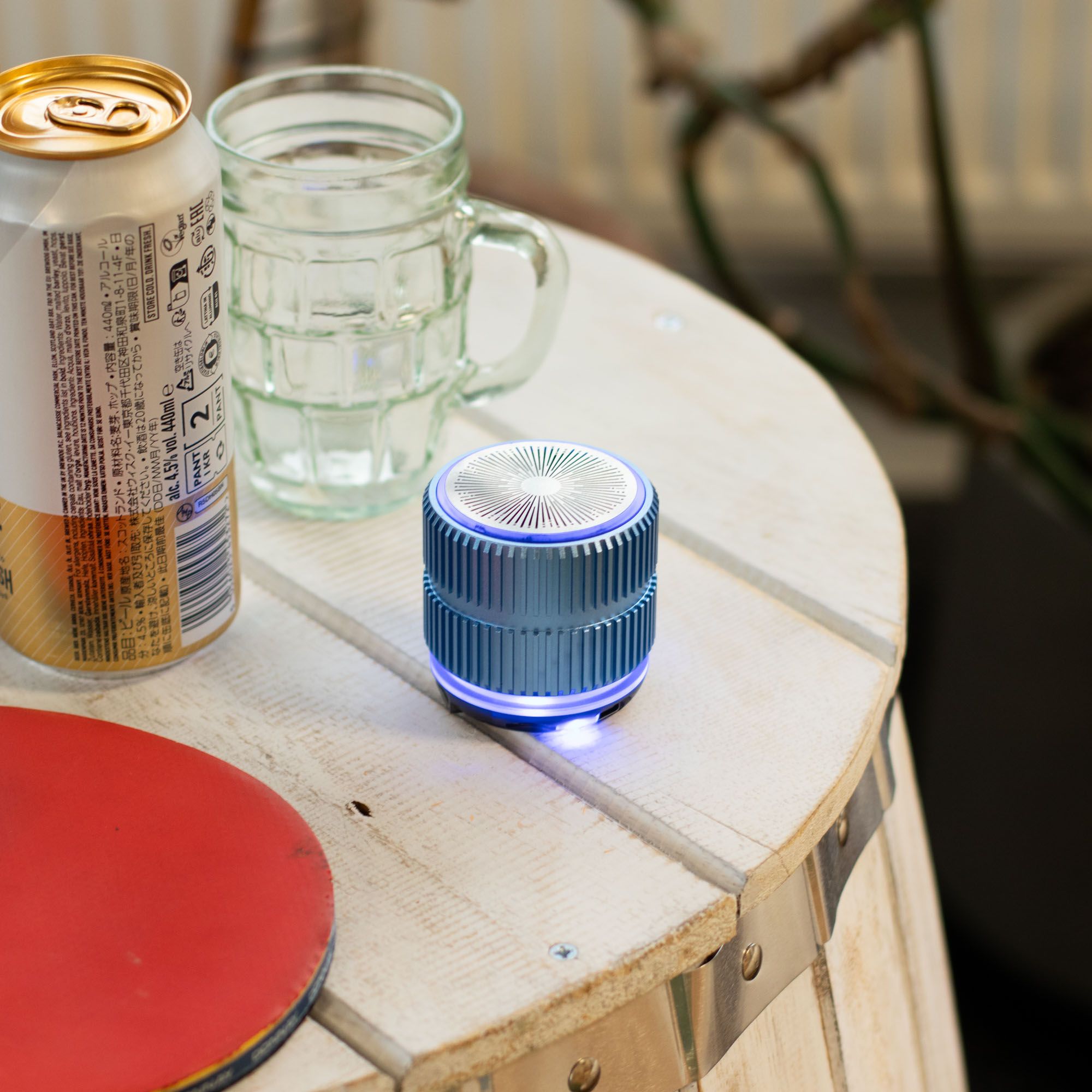 Green Camping Hanging Light and Mini Speaker